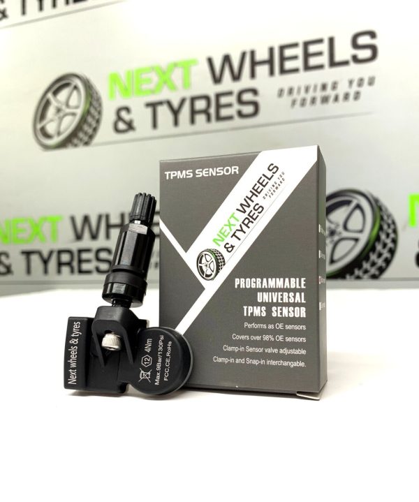 1x TPMS Universal Tyre Pressure Sensor (Black Metal Valve) for Ford