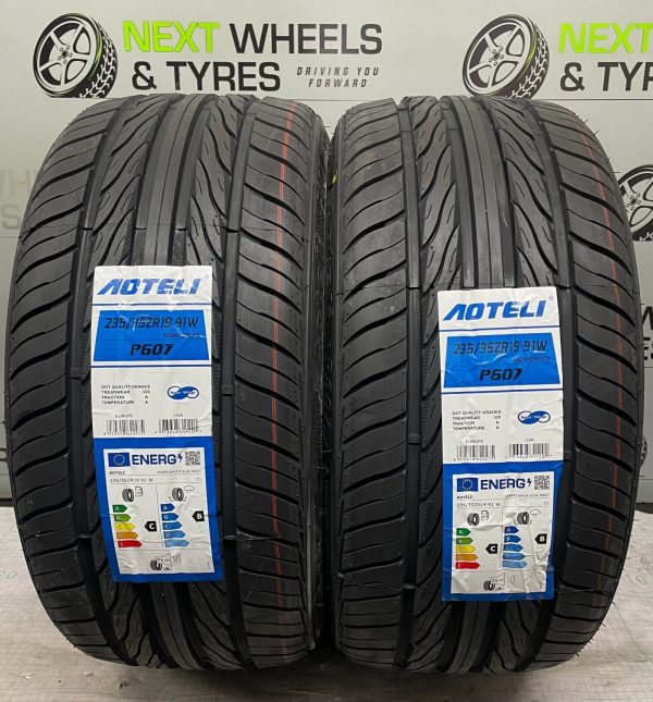 x2 235 35 19 235/35ZR19 91W AOTELI P607 NEW TYRES M+S (Pair)