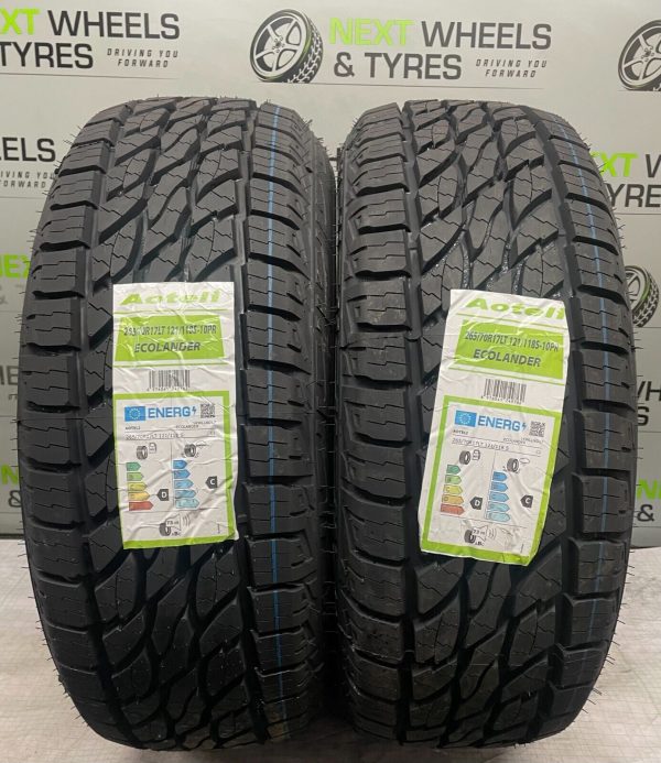 X2 265 70 17 265/70R17 121/118S AOTELI ECOLANDER A/T All Terrain M+S New Tyres
