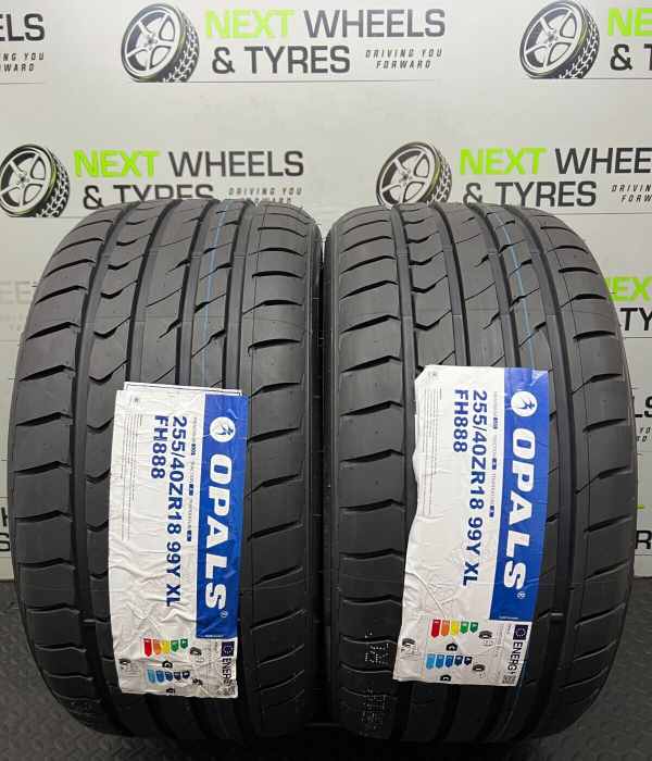 X2 255 40 18 255/40ZR18 99Y XL M+S OPALS FH888 NEW TYRES AMAZING C C RATING! 2X