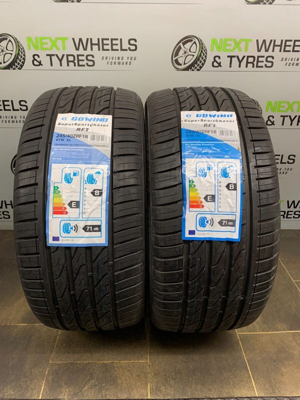 x2 New Tyres 245 40 18 Gowind Runflat XL Tyre 245/40 ZRF18 97W DOT 2018 Cheap!