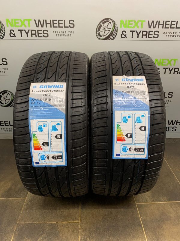 x2 New Tyres 225 35 19 Gowind Runflat XL Tyre 225/35 ZRF19 88Y DOT 2018Cheap!