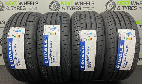 X4 225 45 17 225/45ZR17 94W XL M+S OPALS FH888 NEW TYRES AMAZING C C RATING!