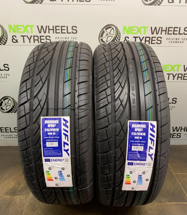 x2 215 55 18 215/55R18 HIFLY VIGOROUS HP801 M+S 99V XL ALL WEATHER NEW TYRES