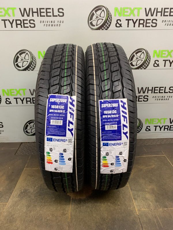 x2 165 13C 165/R13C HIFLY  LT M+S  94/92R  COMMERCIAL HORSEBOX TRAILER NEW TYRES