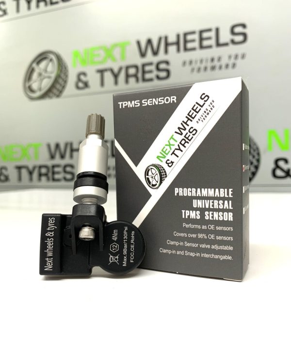 1x TPMS Universal Tyre Pressure Sensor (Silver Metal Valve) for VW Volkswagen